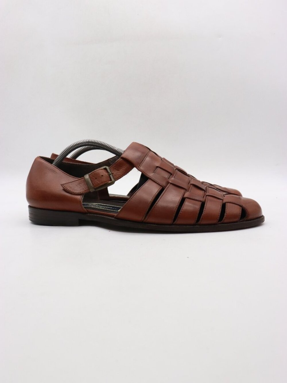 Bragano by Cole Haan Men's Size 11.5 M Brown Leather Fisherman Buckle Sandals